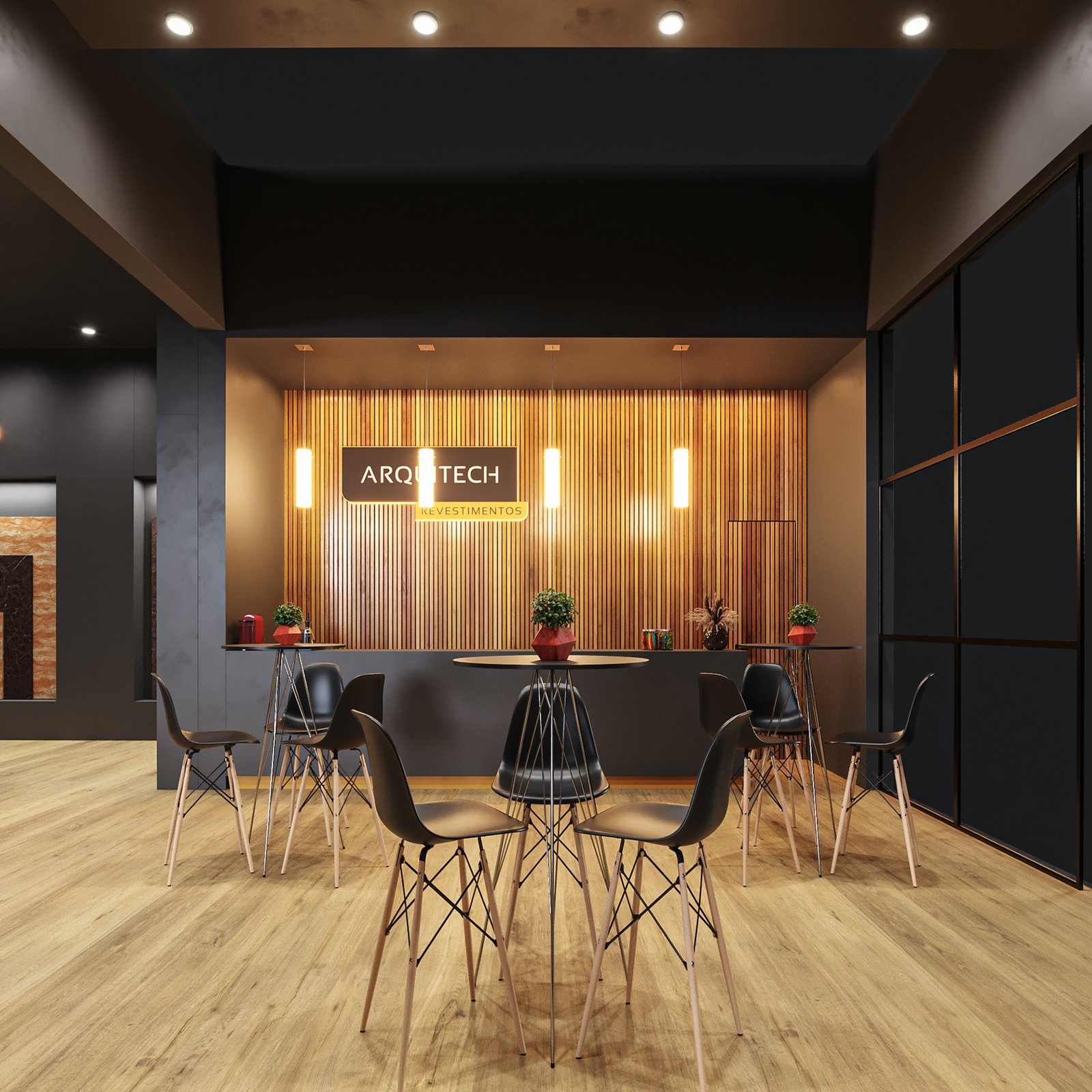 3D exhibition booth interior design concept